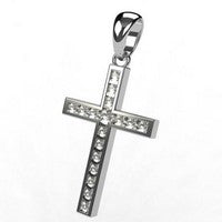 pendentif croix diamant