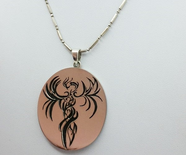 pendentif phoenix en argent