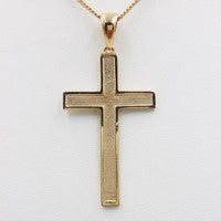 pendentif religieux croix chrétienne en or 18 carats pour homme