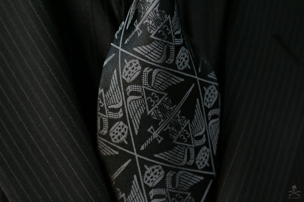 FraternalTies 33 Degree Scottish Rite Freemasons silk necktie