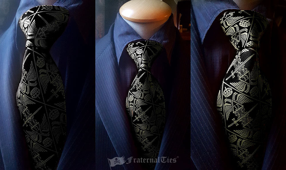 FraternalTies 33rd Degree Scottish Rite Freemasons Necktie