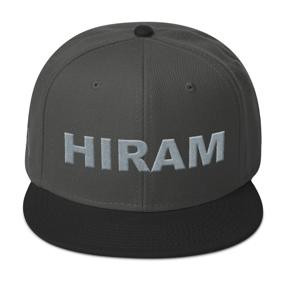 hiram masonic snapback hat