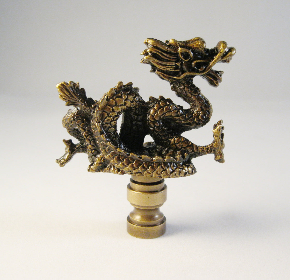 Lamp Finial-TRUMPET-Aged Brass Finish Highly detailed metal casting,FS 