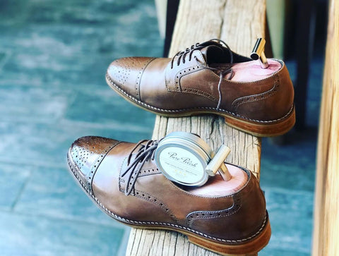 Johnston Murphy Brogues Shined by Cobbler Sunny Yoo (@cobblersunny)
