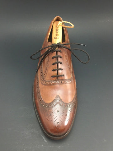 After Pure Polish Restoration - Right Shoe Top View Vintage Florsheim Imperial Wingtip Full-Brogue Oxfords