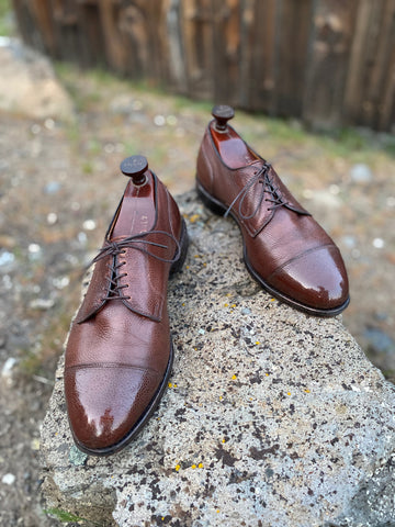 Mirror Shine on Vintage Scotch Grain Allen Edmonds Derbies