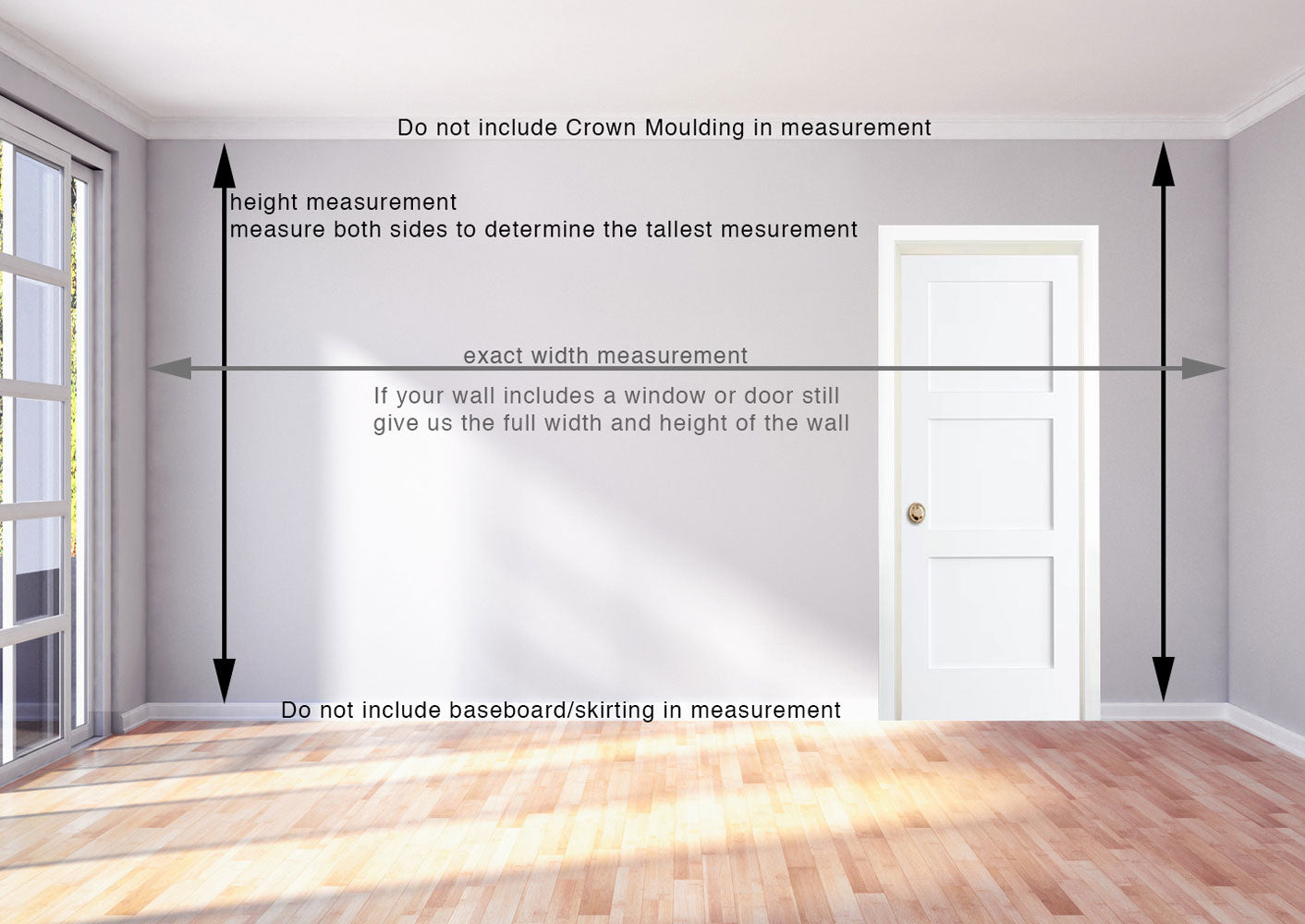 How to measure your wall for a mural wallpaper