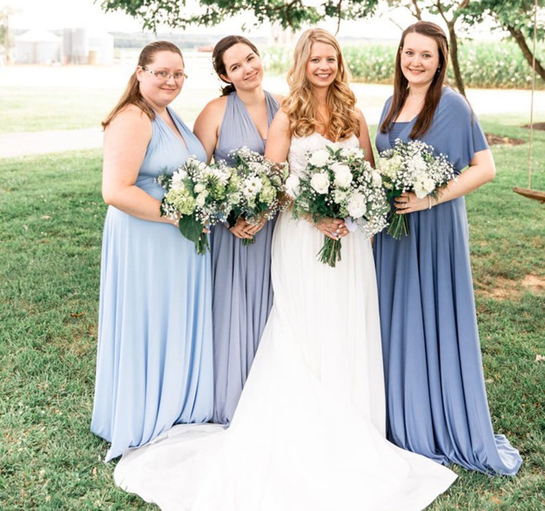 Baby Blue Infinity Bridesmaid Dress in + 36 Colors