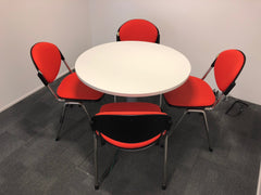 Round Meeting/Canteen Table And Chairs