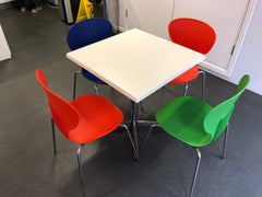 White Canteen Table And Chairs