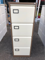 Trexus 4 Drawer Filing Cabinet Coffee and Cream