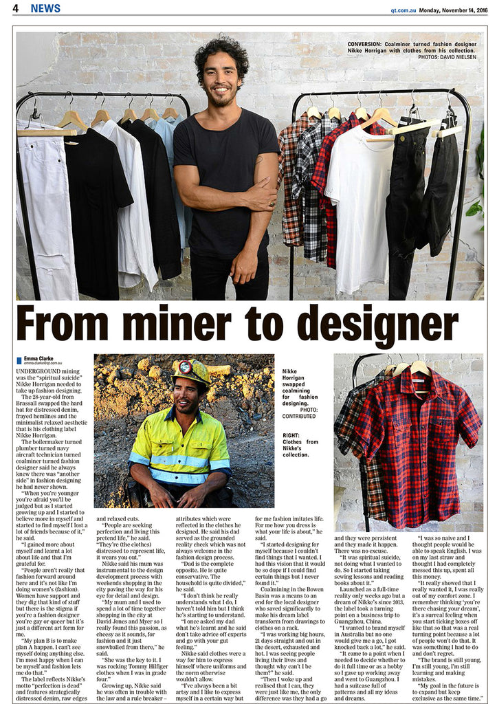coalminer turned fashion designer