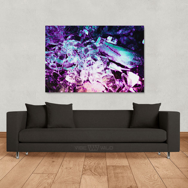 Crystalith Ice Purple Canvas Art Wall Decor Vibe Wild