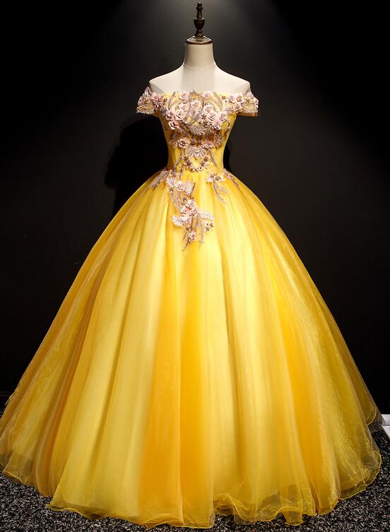 sweet 16 yellow dresses