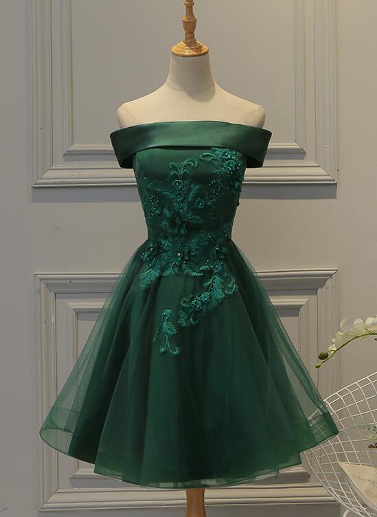 green short party dress