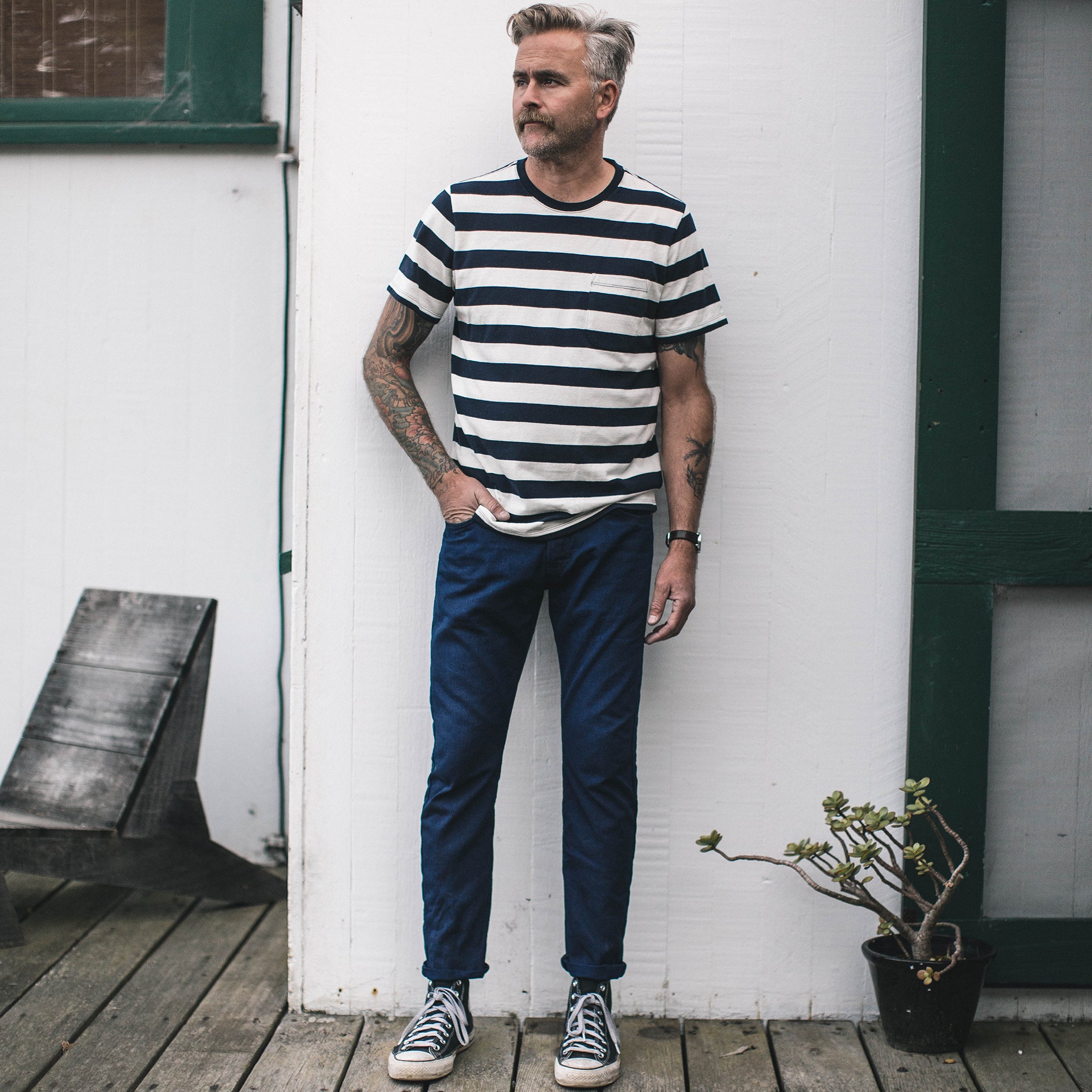 The Slim Jean in Double Indigo Standard 