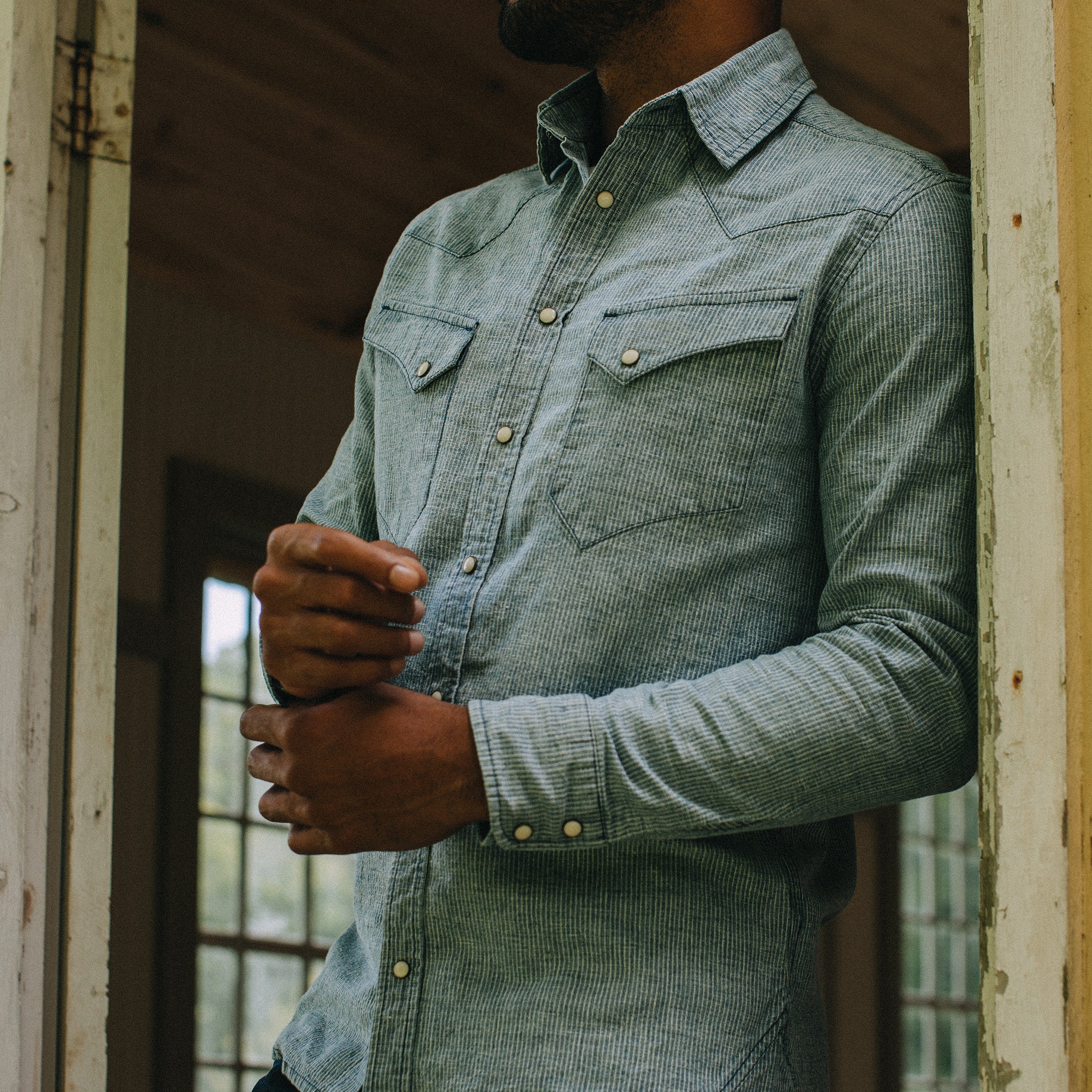 The Western Shirt in Indigo Stripe | Men's Shirts | Taylor Stitch