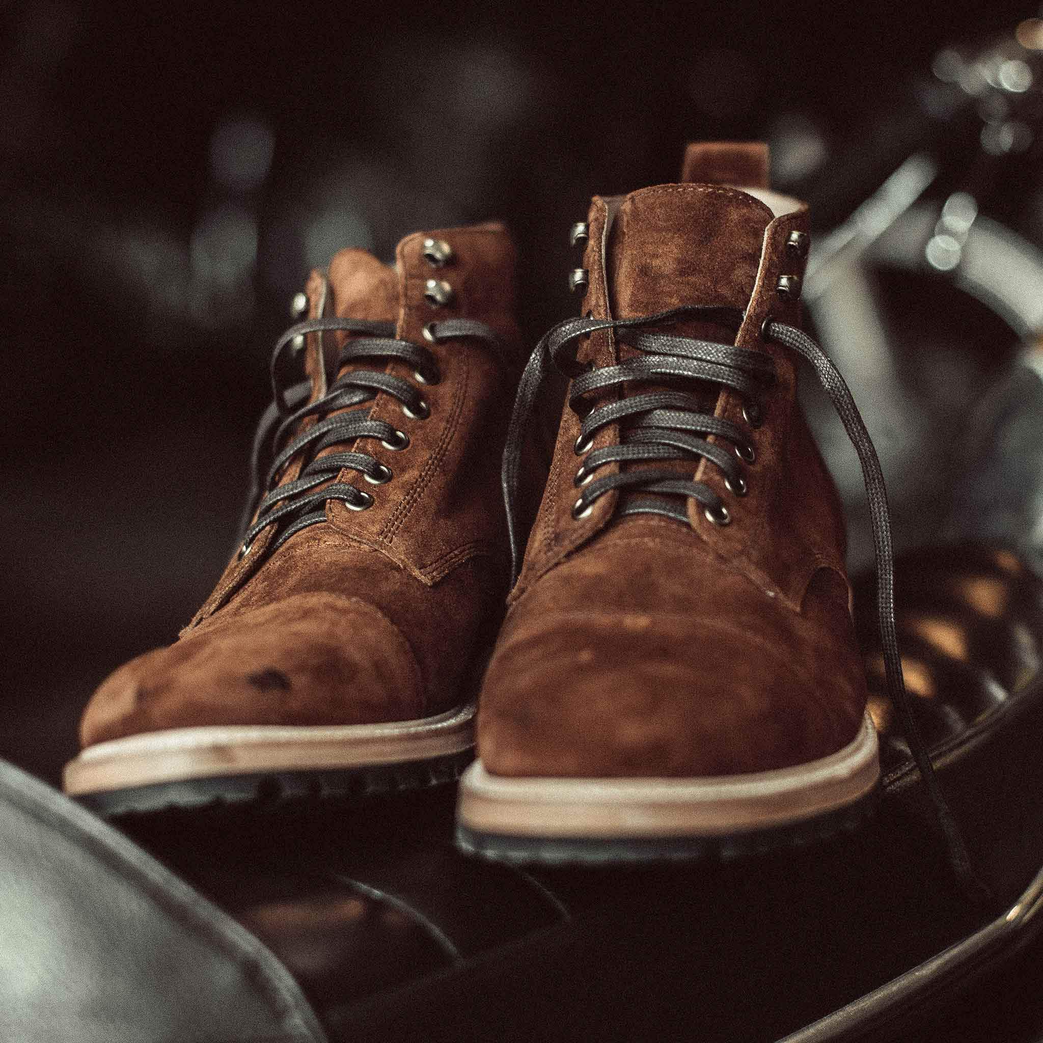 suede motorcycle boots