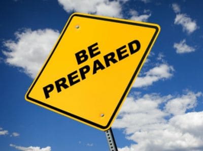 Be prepared sign