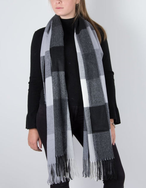 grey check scarf