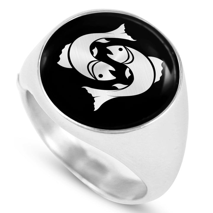 Astrological Signet Ring for Men - Pisces