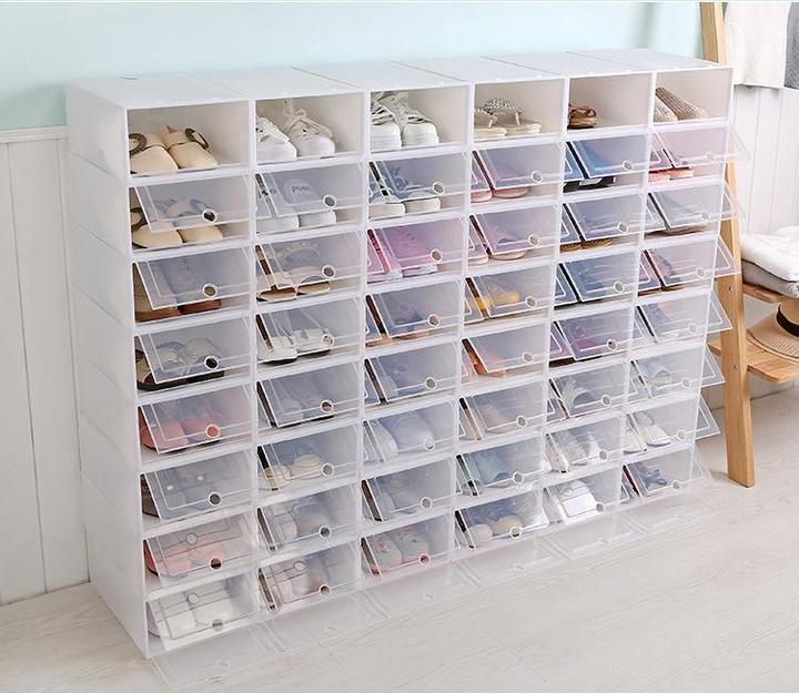 2020 New Shoe Box Organizer Drawer Type Shoe Box Stacking Storage