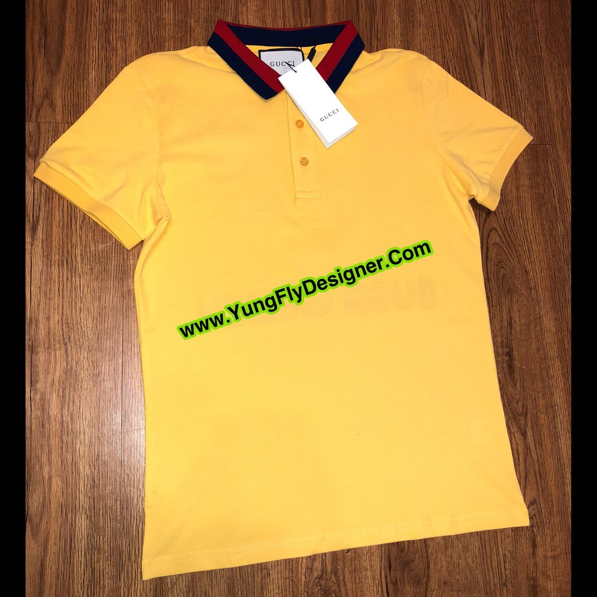 yellow gucci polo