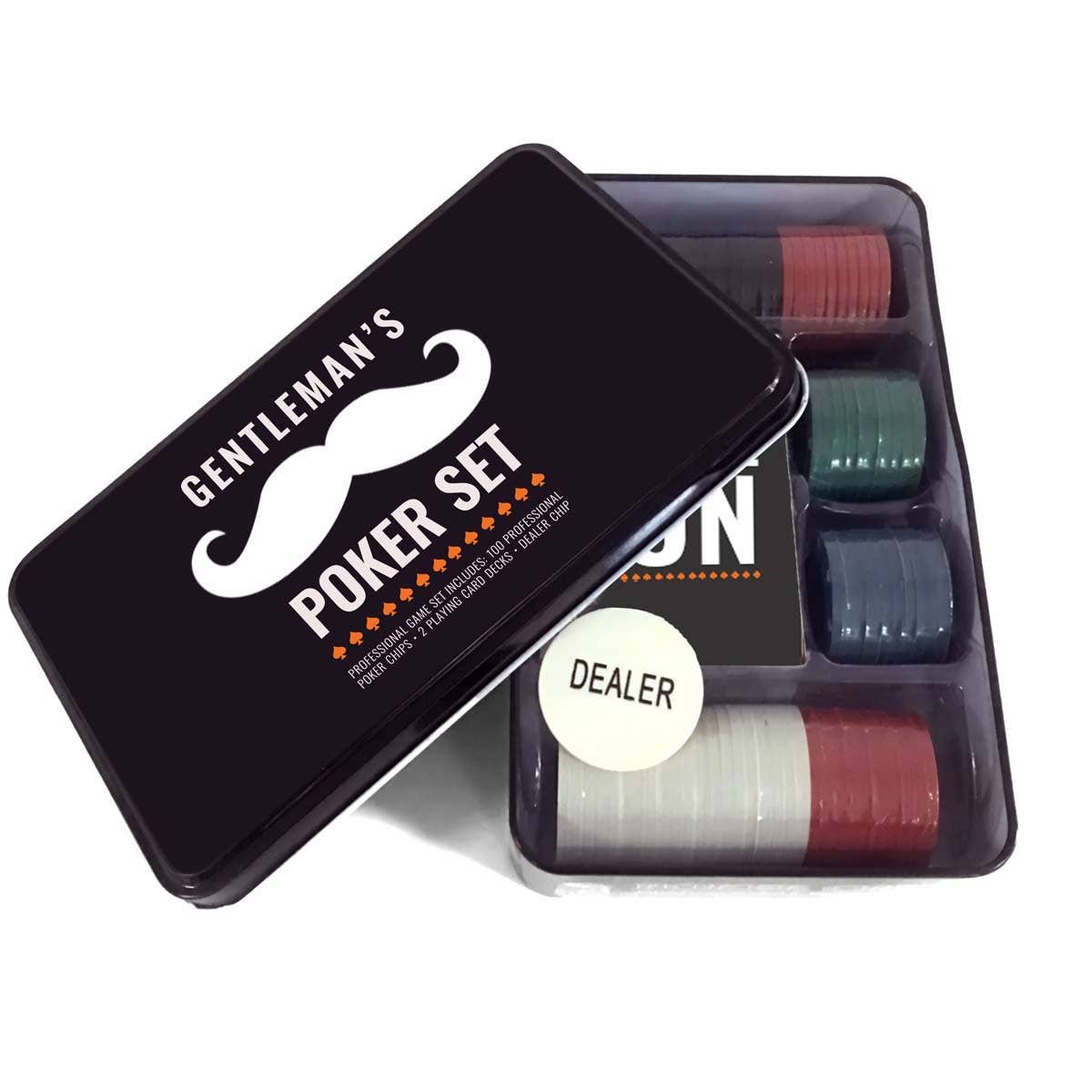 Men's Professional Poker in a Tin Set