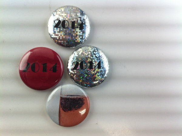 2014 New year's magnets and buttons