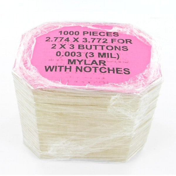 0.003" Mylar, 3 mil Mylar, Button Making Parts & Supplies, Mylar 101