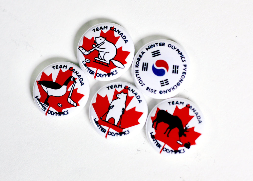 team canada winter olympic buttons