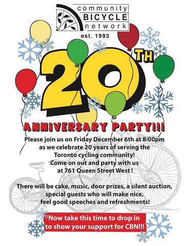 Community Bicycle Network 20th anniversary