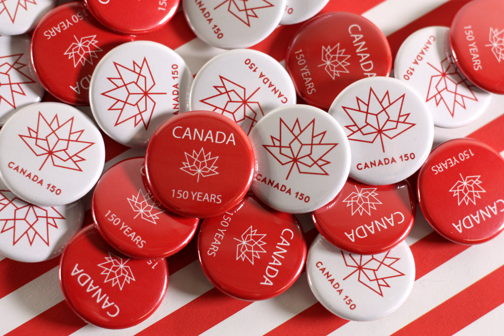 150th anniversary of Confederation buttons