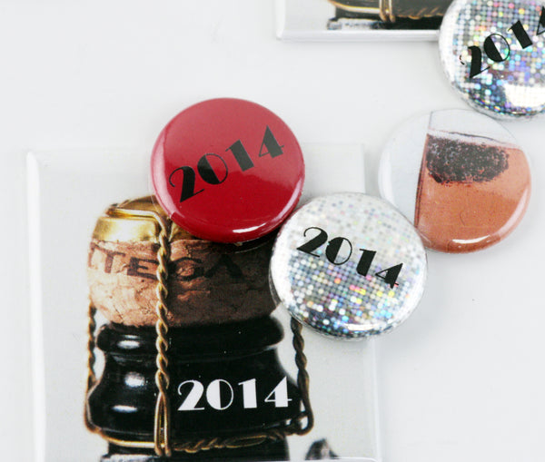New Year's buttons