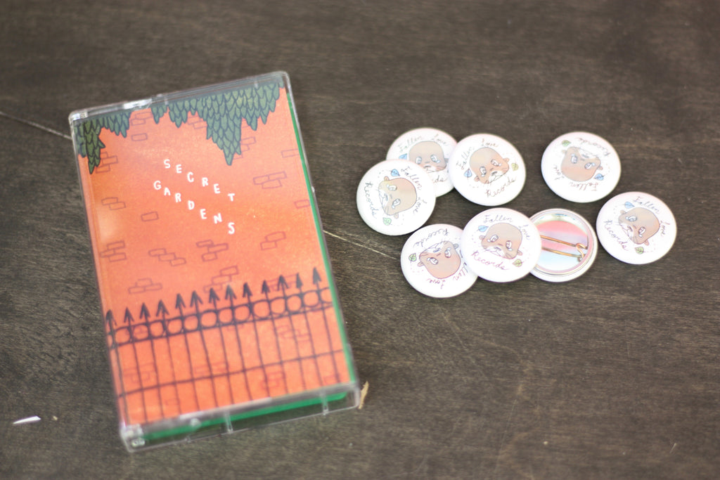 Fallen Love Records Secret Gardens release with button