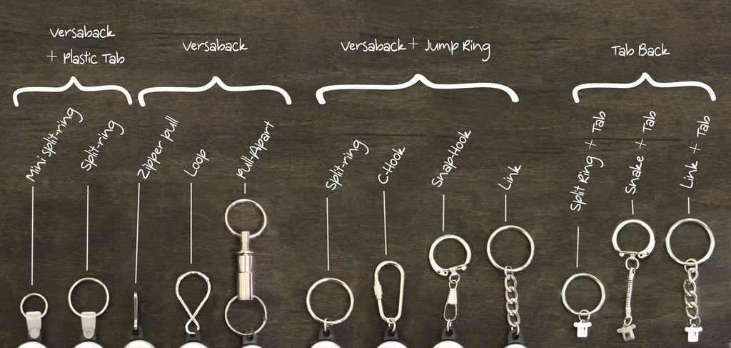 A Selection of Various Types Key Rings