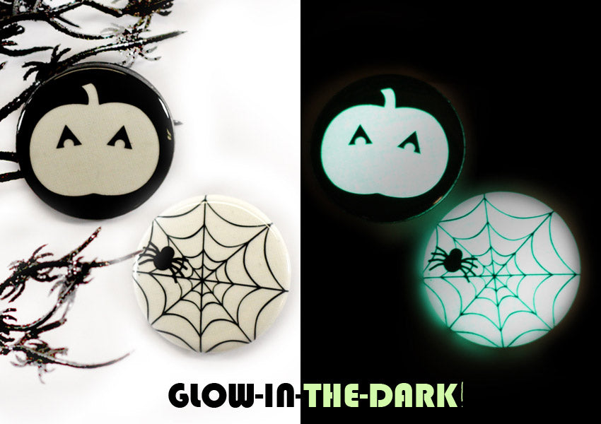 Glow in the Dark and Reflective Buttons for Halloween from People Power Press