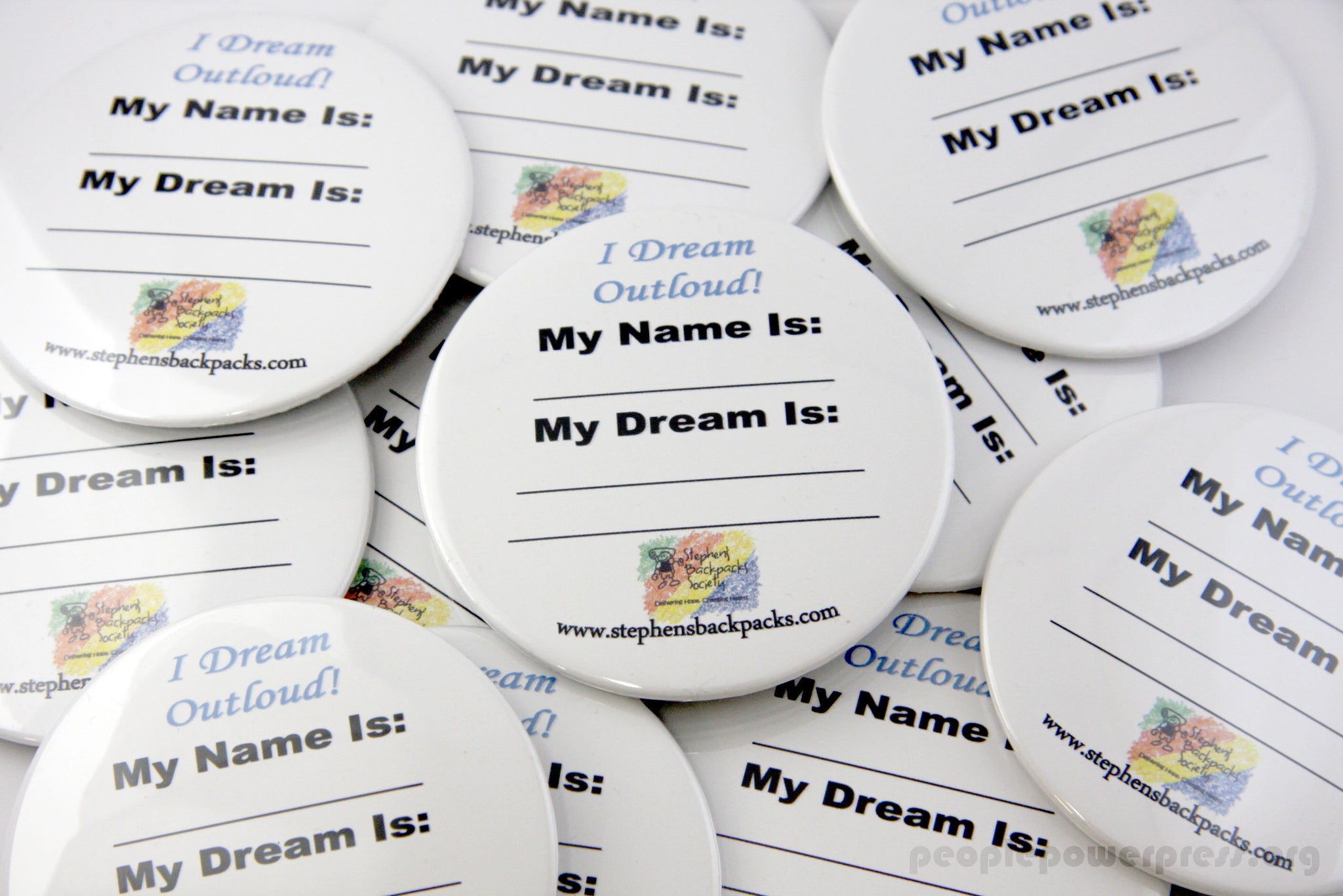 Dream Buttons, Custom Buttons by People Power Press, People Power Award 2016