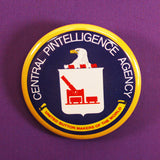 'Central Pintelligence Agency' Pinback inspired by CIA badge 