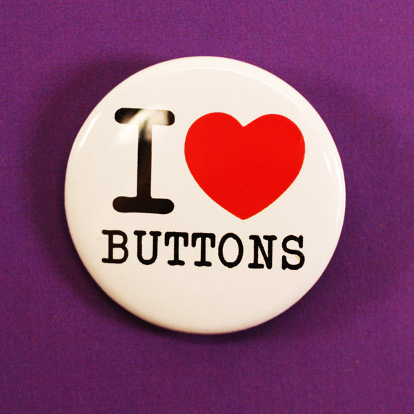 Pinback Button Classic I Love (Heart) Buttons