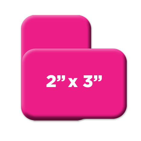 2 x 3 inch rectangle custom buttons