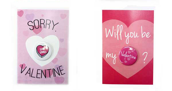 Button Greet Card Collection, Valentine's Day, Buttons for Valentines Day, Sweet and Sassy, 