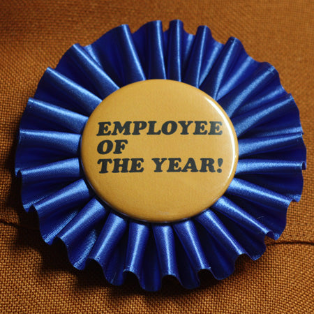 employee award buttons, employee award rosette