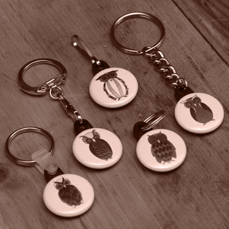 1 inch button parts, keyring versabacks