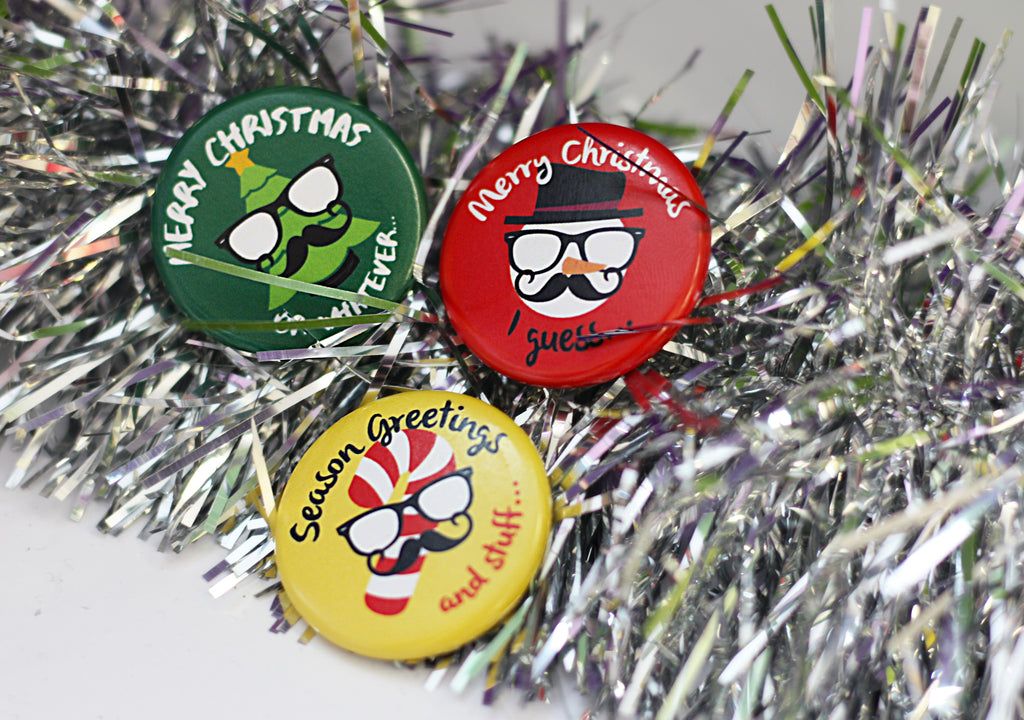 holiday buttons hipster