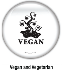 vegan and vegetarian buttons