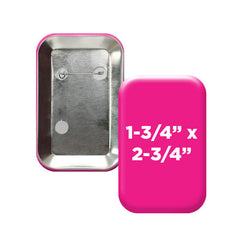 1-3/4" x 2-3/4" rounded rectangle business card buttons
