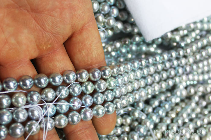 strands of beautiful akoya pearls
