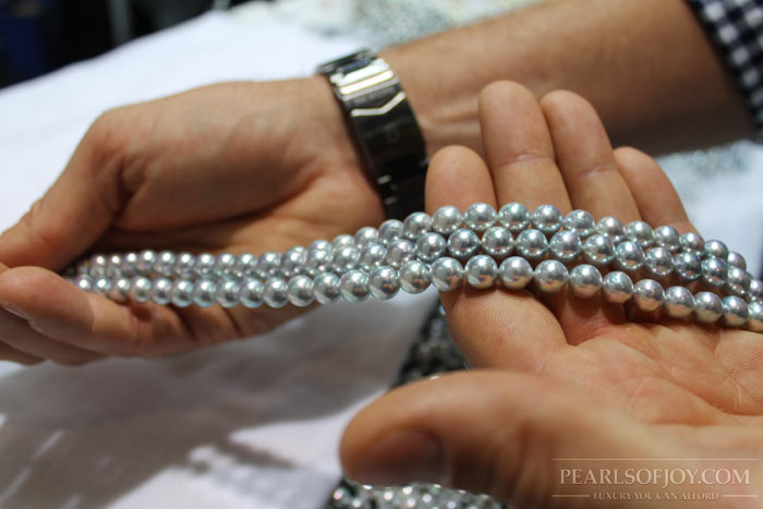 silver-blue akoya pearls