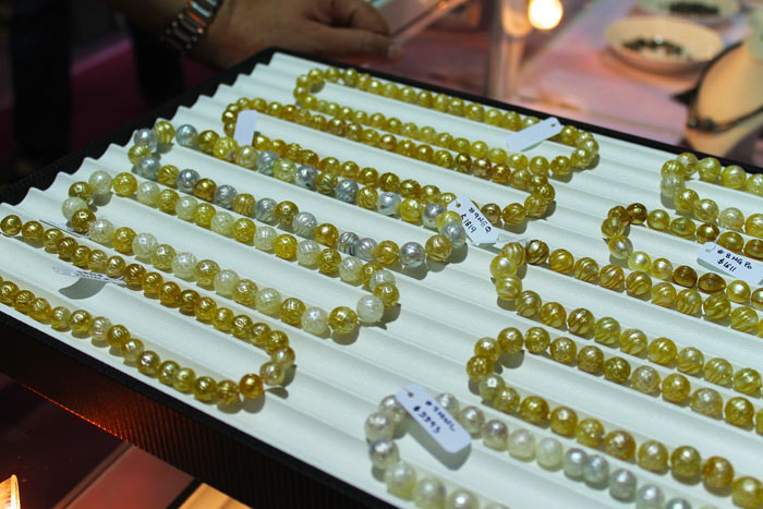 white and gold Galatea pearls
